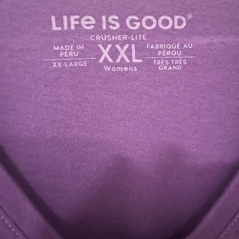 Life Is Good Purple Women's Crusher-Lite Shirt - Picture 2 of 4